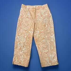 St Johns Bay Womens Size 12 Capri Floral High Rise‎ 30x20